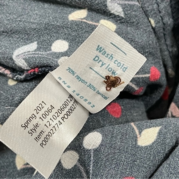 Marine Layer Holli Jumpsuit Wide leg cherry print Size XS navy - Picture 10 of 13